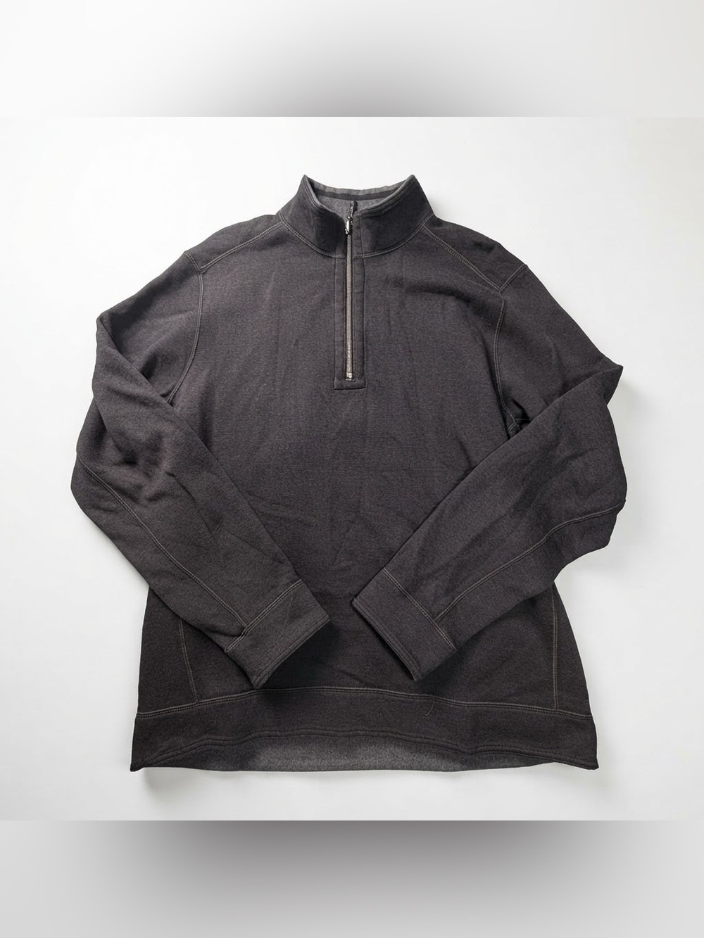 Tommy Bahama 1/4 Zip Pullover Men Size XL Charcoal Gray Cotton Blend